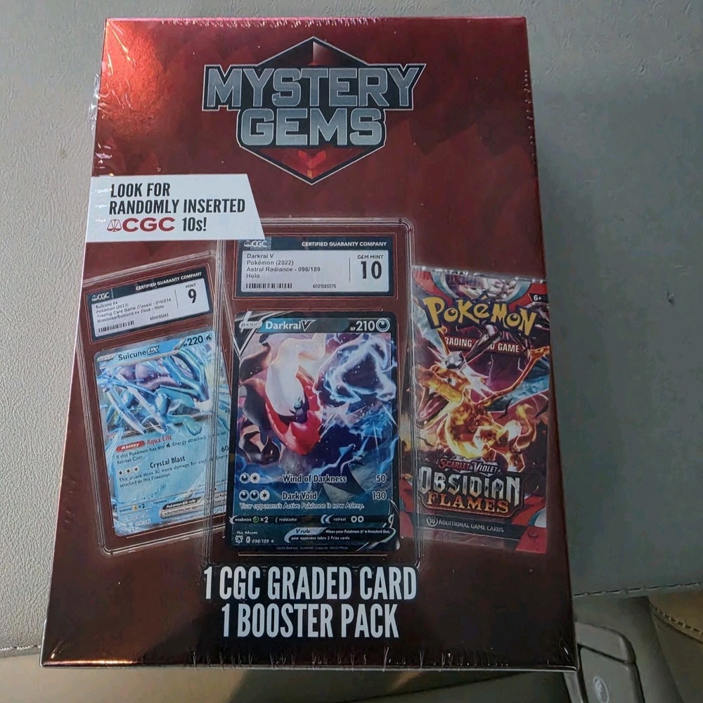 Pokémon TCG Mystery Gems Box 2025 Sealed CGC Graded Card Booster Pack